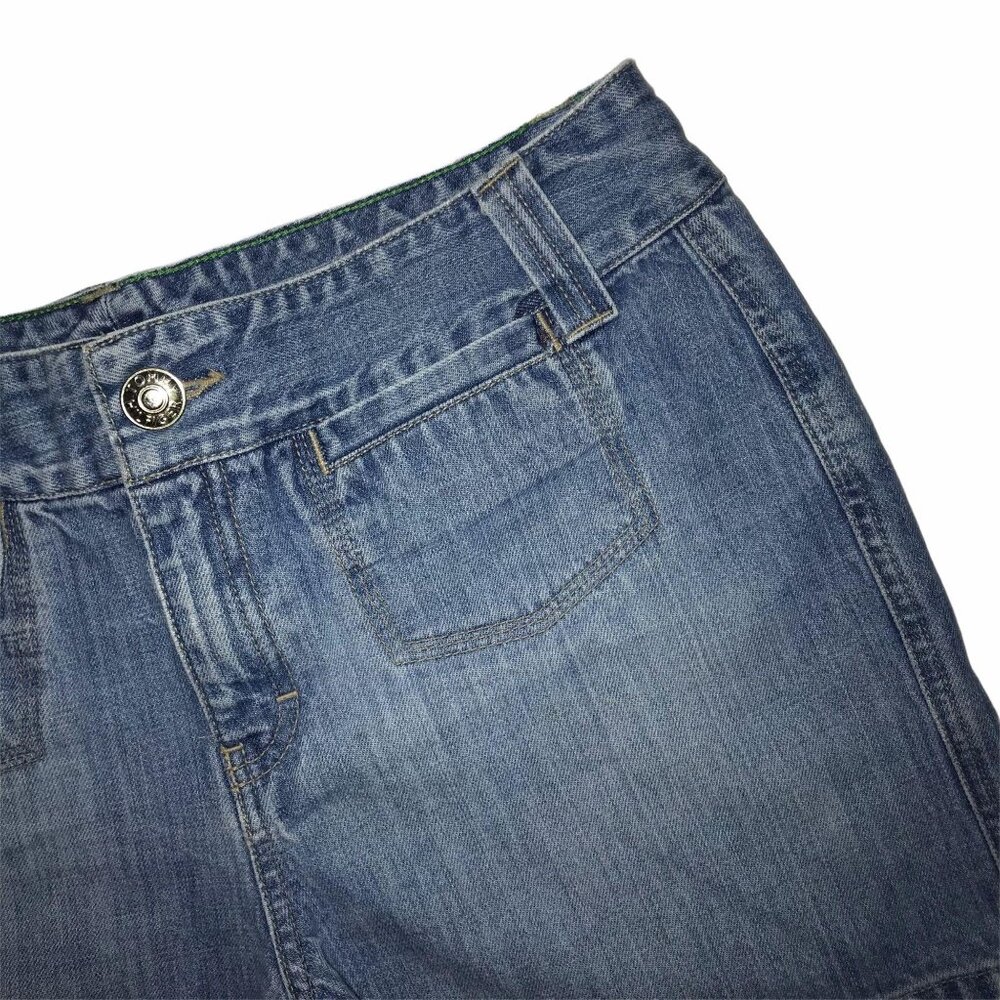 READ Tommy Hilfiger Jean Shorts Womens 10 Light Wash Embroidered Logo Jean - Picture 3 of 9